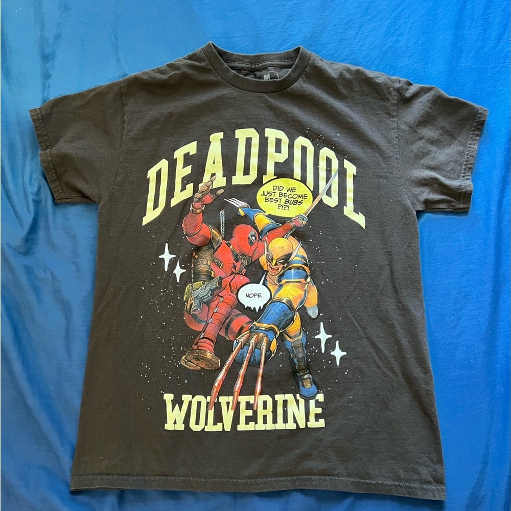 Marvel “Deadpool / Wolverine” Graphic Brown Tee Shirt